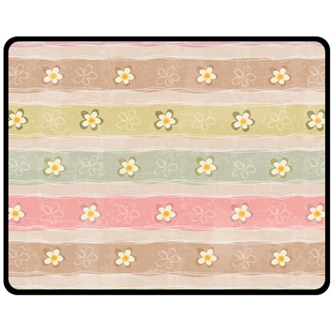 stripes floral designs Fleece Blanket (Medium) from ArtsNow.com 60 x50  Blanket Front