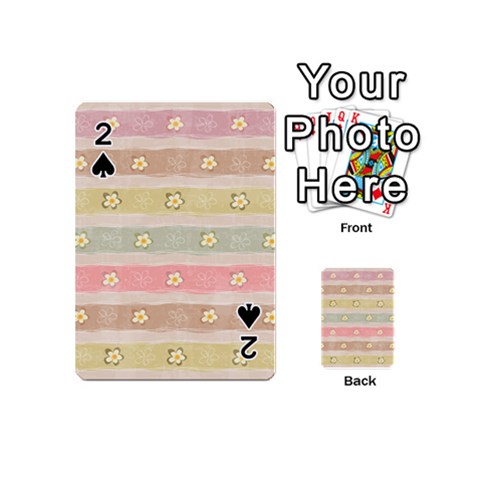 stripes floral designs Playing Cards 54 Designs (Mini) from ArtsNow.com Front - Spade2