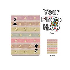 stripes floral designs Playing Cards 54 Designs (Mini) from ArtsNow.com Front - Spade2