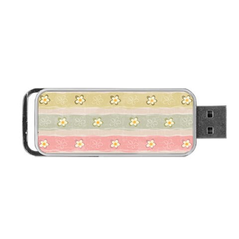 stripes floral designs Portable USB Flash (One Side) from ArtsNow.com Front