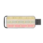 stripes floral designs Portable USB Flash (Two Sides)