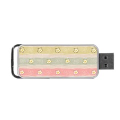 stripes floral designs Portable USB Flash (Two Sides) from ArtsNow.com Back