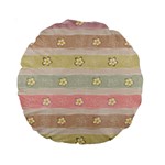 stripes floral designs Standard 15  Premium Round Cushions