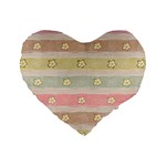 stripes floral designs Standard 16  Premium Heart Shape Cushions