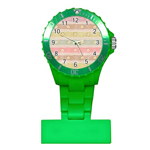 stripes floral designs Plastic Nurses Watch from ArtsNow.com Front