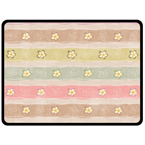 stripes floral designs Two Sides Fleece Blanket (Large) from ArtsNow.com 80 x60  Blanket Back