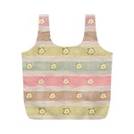 stripes floral designs Full Print Recycle Bag (M)