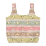 stripes floral designs Full Print Recycle Bag (L)