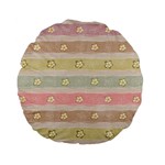 stripes floral designs Standard 15  Premium Flano Round Cushions