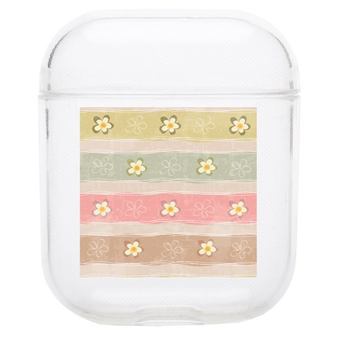 stripes floral designs Soft TPU AirPods 1/2 Case from ArtsNow.com Front