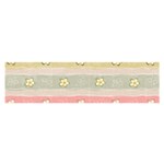 stripes floral designs Oblong Satin Scarf (16  x 60 )