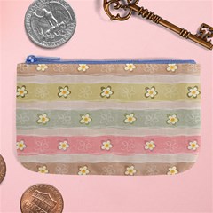 stripes floral designs Large Coin Purse from ArtsNow.com Front