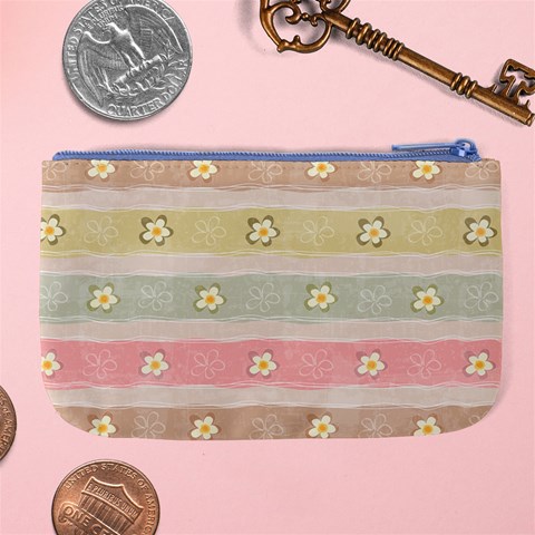 stripes floral designs Large Coin Purse from ArtsNow.com Back