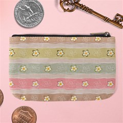 stripes floral designs Large Coin Purse from ArtsNow.com Back