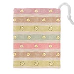 stripes floral designs Drawstring Pouch (4XL)