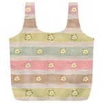 stripes floral designs Full Print Recycle Bag (XXL)