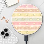 stripes floral designs Wireless Fast Charger(White)