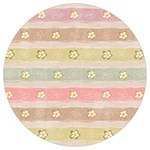 stripes floral designs Round Trivet