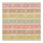 stripes floral designs Banner and Sign 3  x 3 