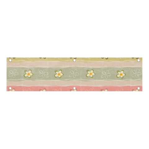 stripes floral designs Banner and Sign 4  x 1  from ArtsNow.com Front