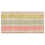 stripes floral designs Banner and Sign 4  x 2 