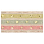 stripes floral designs Banner and Sign 6  x 3 