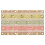 stripes floral designs Banner and Sign 7  x 4 