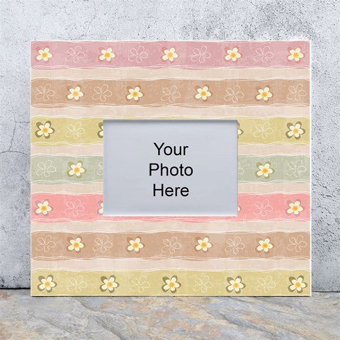 stripes floral designs White Wall Photo Frame 5  x 7  from ArtsNow.com Front