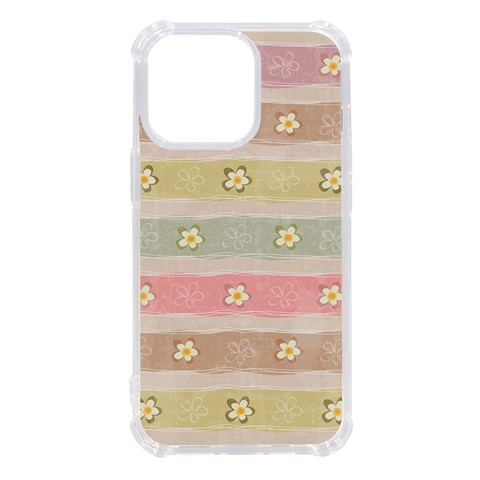 stripes floral designs iPhone 13 Pro TPU UV Print Case from ArtsNow.com Front