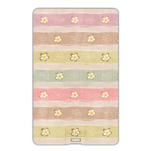 stripes floral designs Name Card Style USB Flash Drive from ArtsNow.com Back