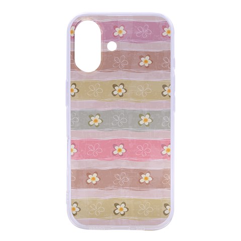 stripes floral designs iPhone 16 TPU UV Print Case from ArtsNow.com Front