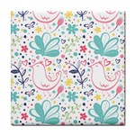 cute bird pattern Tile Coaster