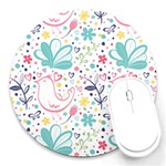 cute bird pattern Round Mousepad