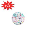 cute bird pattern 1  Mini Magnet (10 pack) 