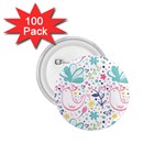 cute bird pattern 1.75  Buttons (100 pack) 