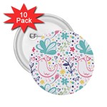 cute bird pattern 2.25  Buttons (10 pack) 