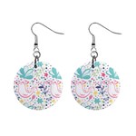 cute bird pattern Mini Button Earrings