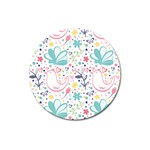 cute bird pattern Magnet 3  (Round)