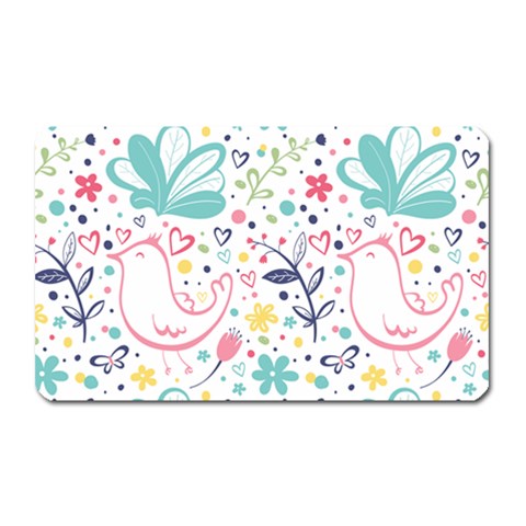 cute bird pattern Magnet (Rectangular) from ArtsNow.com Front