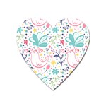 cute bird pattern Heart Magnet