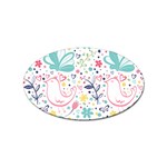 cute bird pattern Sticker Oval (10 pack)