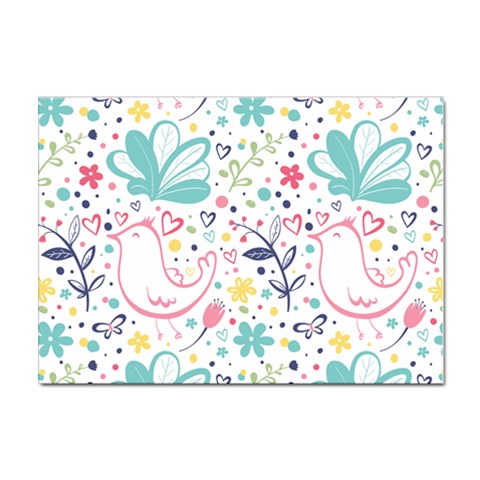 cute bird pattern Sticker A4 (10 pack) from ArtsNow.com Front