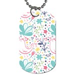 cute bird pattern Dog Tag (Two Sides)