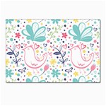 cute bird pattern Postcard 4 x 6  (Pkg of 10)