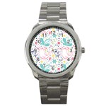 cute bird pattern Sport Metal Watch