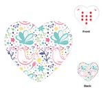 cute bird pattern Playing Cards Single Design (Heart)