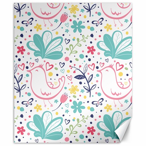 cute bird pattern Canvas 8  x 10  from ArtsNow.com 8.15 x9.66  Canvas - 1