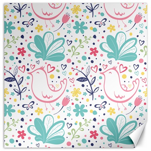 cute bird pattern Canvas 20  x 20  from ArtsNow.com 19 x19.27  Canvas - 1