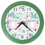 cute bird pattern Color Wall Clock