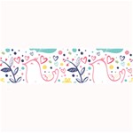 cute bird pattern Large Bar Mat